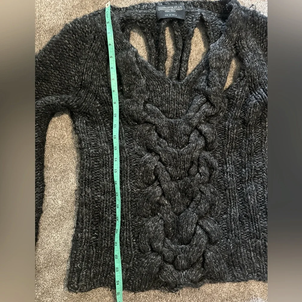 All Saints Sweater w/Cutouts - M/L - Picture 4 of 9